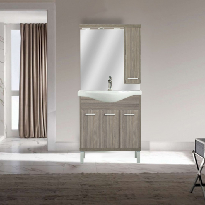 Leziter Dulap suspendat cu oglindă Nerva 75 cm, ulm Rauna [4]