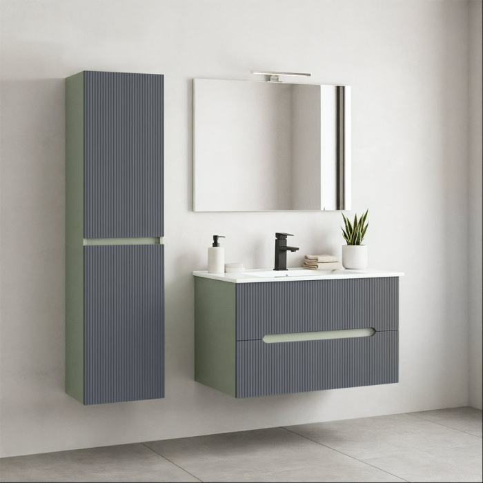 Leziter Dulap suspendat Trent verde măslin-gri antracit [2]