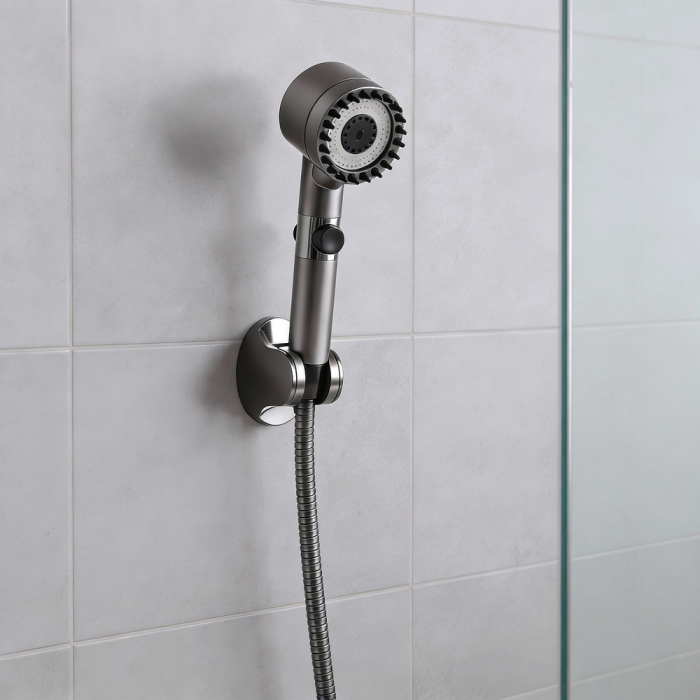 Leziter Duș de mână Kori cu 3 funcții și suport pentru furtun gri [2]