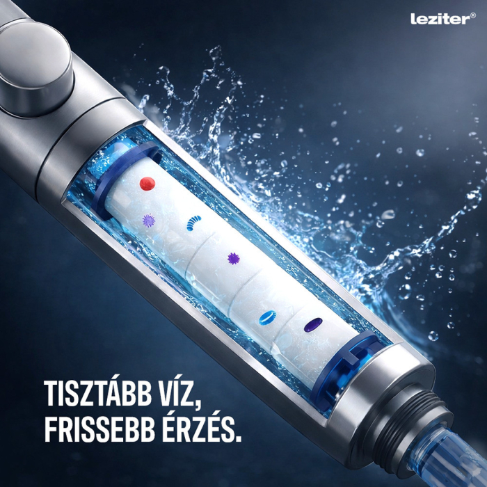 Leziter Duș de mână Kori cu 3 funcții și suport pentru furtun gri [5]