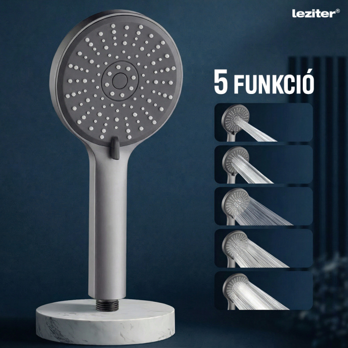 Leziter Duș de mână Lili cu 5 funcții și suport pentru furtun gri [6]