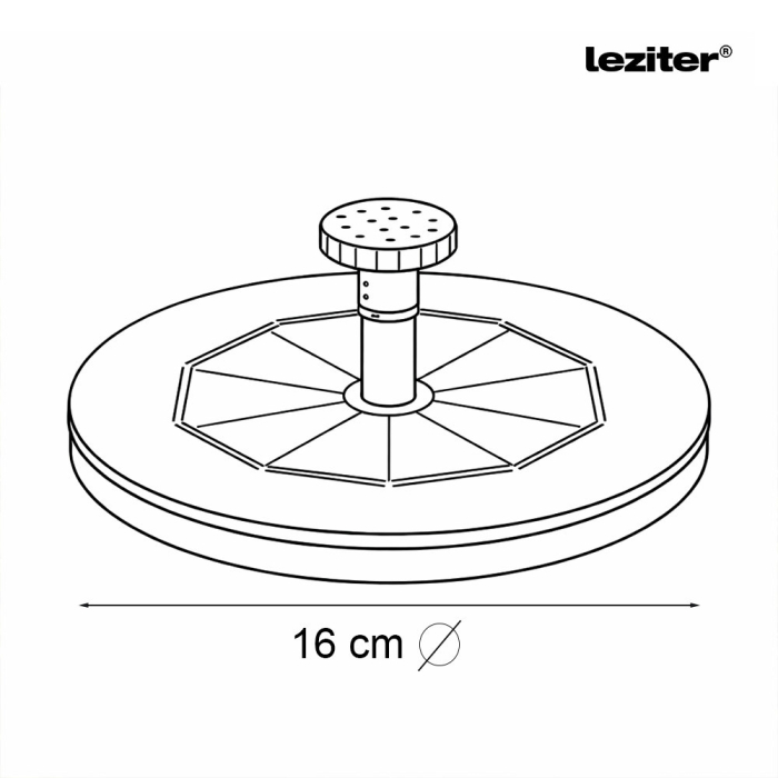 Leziter Fântână solară cu iluminare led 16 cm [3]