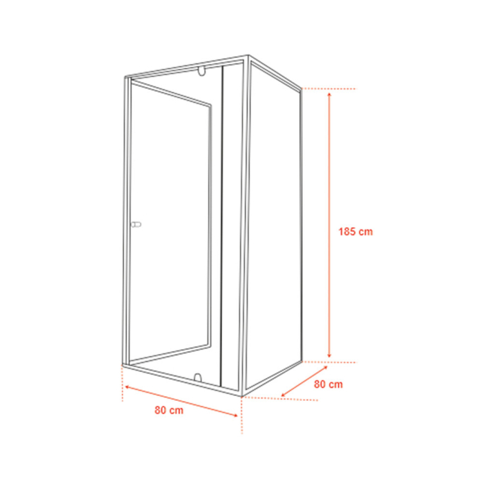 Leziter Flexi 80x80 cm cabină de duș unghiulară montată pe perete fără tavă de duș [3]