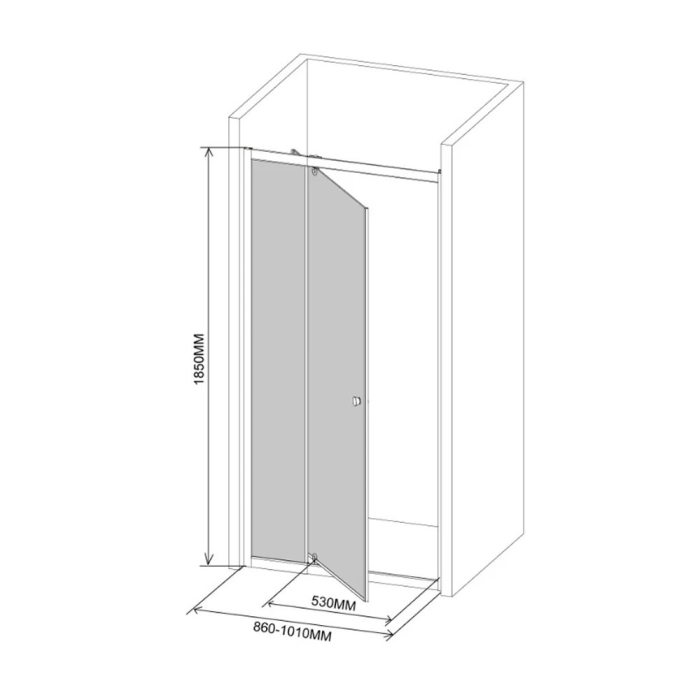 Leziter Flexi ușă de duș reglabilă 86-101x185 cm [3]