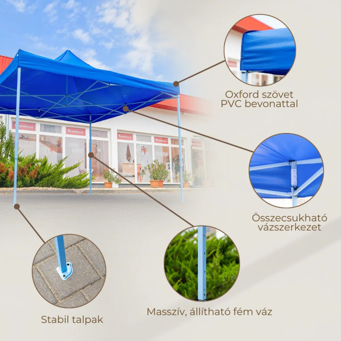 Leziter Foișor de grădină pliabil 3x3 m [4]