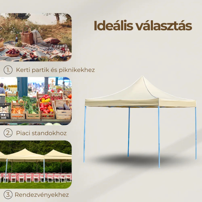 Leziter Foișor de grădină pliabil 3x3 m [2]