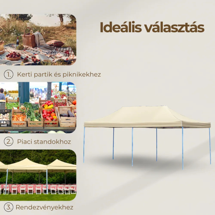 Leziter Foișor de grădină pliabil 3x6 m [2]