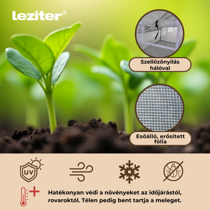 Leziter Folie pentru pat germinativ 180x140x94 cm albă [5]