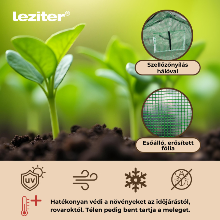 Leziter Folie pentru pat germinativ 180x140x94 cm verde [5]