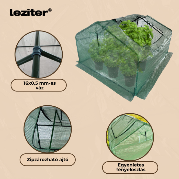 Leziter Folie pentru pat germinativ 180x140x94 cm verde [4]