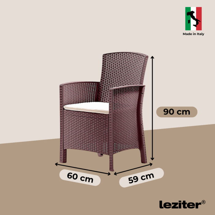 Leziter Fotoliu din ratan artificial Lima [3]