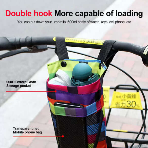 Leziter Geantă de bicicletă Easystow pentru ghidon, multicoloră [5]