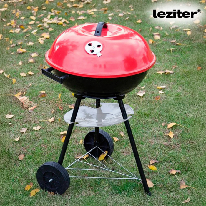 Leziter Grătar de grădină cu cărbune și roți [2]