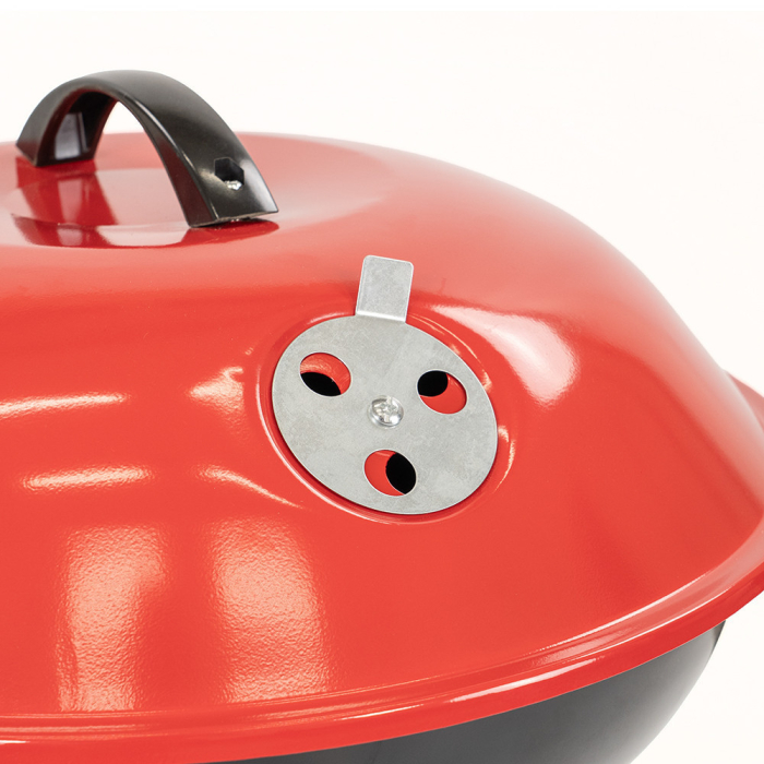 Leziter Grătar de grădină din lemn cu grătar cu bile pe roți [8]