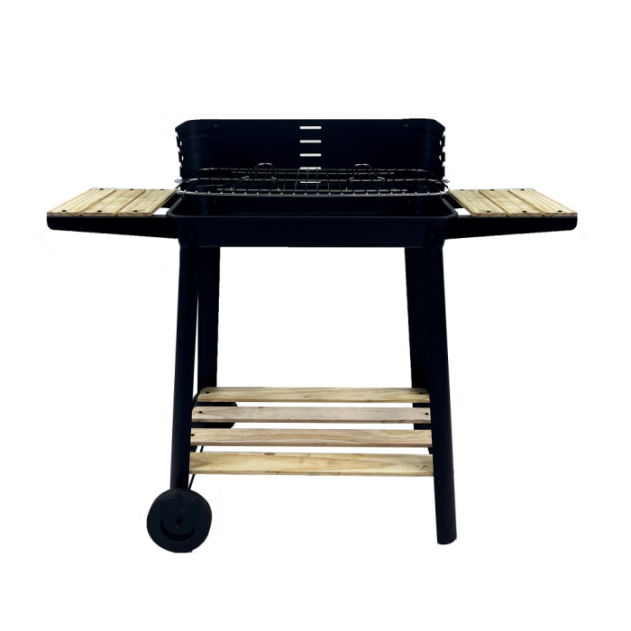 Leziter Grătar dreptunghiular cu cărbune cu role [7]