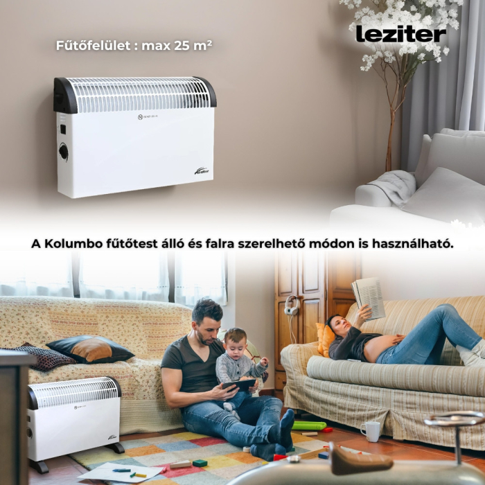 Leziter Încălzitor electric Kolumbo 750W / 1250W / 2000W [6]
