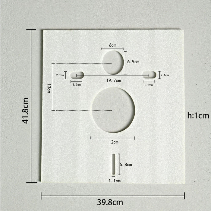 Leziter Perete de izolare fonică pentru toaletă și bideu 39x42x1 cm [4]