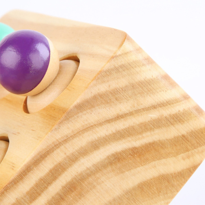 Leziter Jucărie din lemn Montessori pentru dezvoltarea abilităților, cu potrivirea formelor [4]