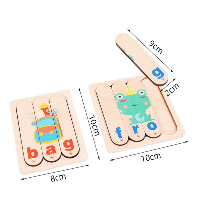 Leziter Jucărie educativă din lemn pentru învățarea limbii engleze [3]