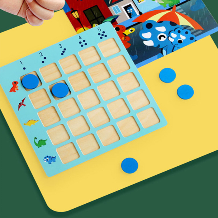 Leziter Jucărie educativă din lemn pentru numărarea dinozaurilor [4]