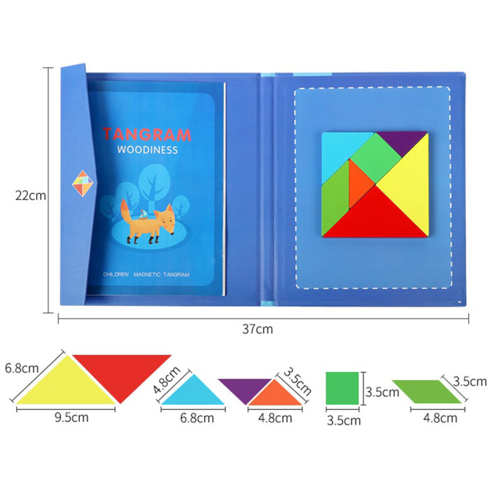Leziter Jucărie magnetică din lemn tangram [2]