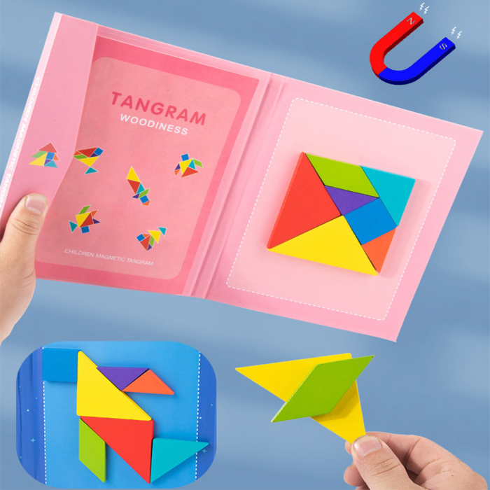 Leziter Jucărie magnetică din lemn tangram [6]
