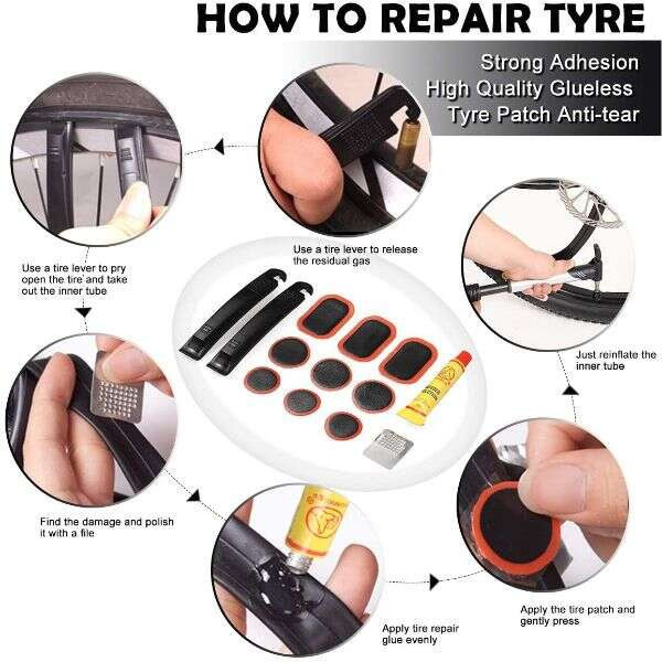 Leziter Kit de reparații pentru biciclete Ractorch 15 în 1 [4]