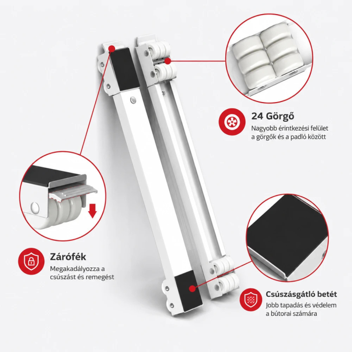 Leziter Kit pentru mutarea mobilei cu ridicare pivotantă 150 kg [5]