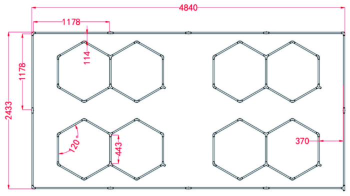 Leziter Lampă de tavan tip fagure Sky Light SKL04 6500K [3]