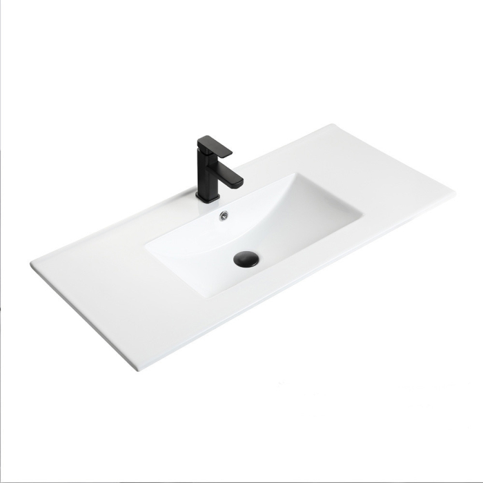 Leziter V955 - Lavoar cu 1 cuvă, design plat, 18x120x46 cm [2]