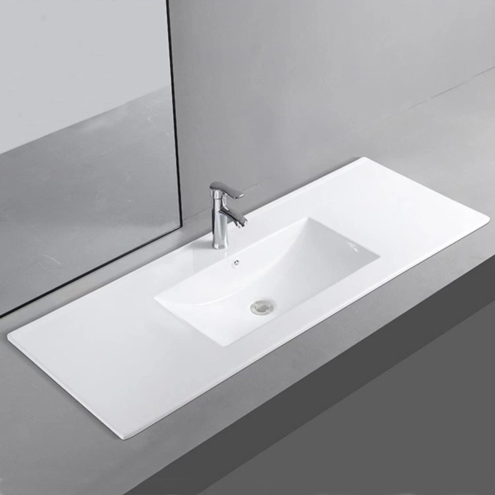 Leziter V955 - Lavoar cu 1 cuvă, design plat, 18x120x46 cm [3]