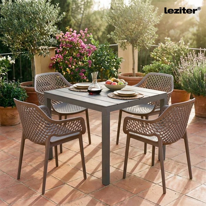 Leziter Letino scaun de grădină din plastic cappuccino [2]