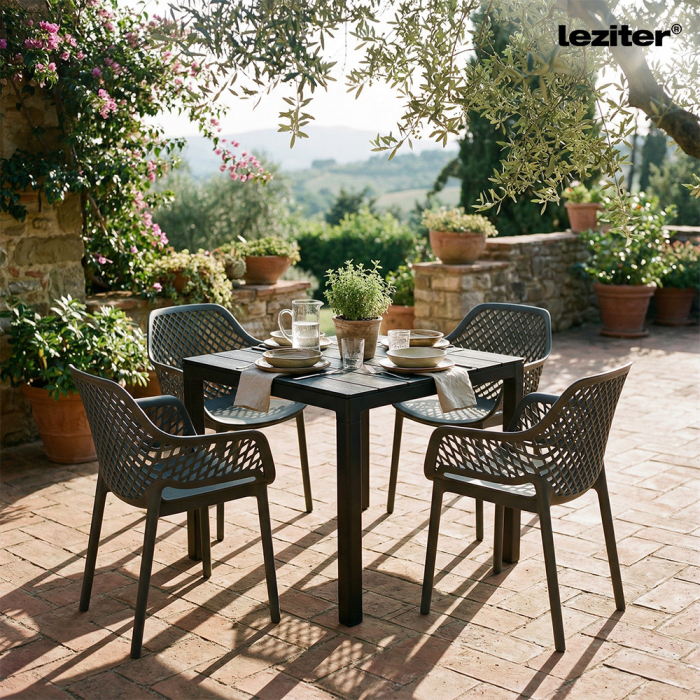 Leziter Letino scaun de grădină din plastic grafit [2]