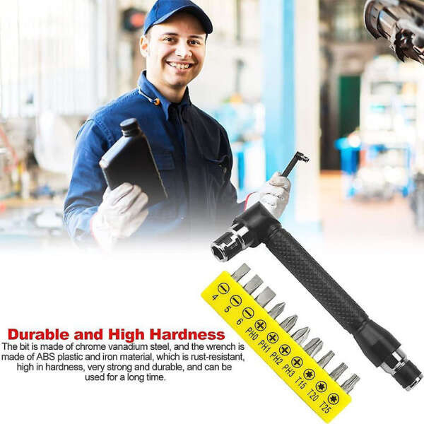 Leziter Lewrench Cheie cu capac dublu în formă de L cu accesoriu cu 10 biți [4]