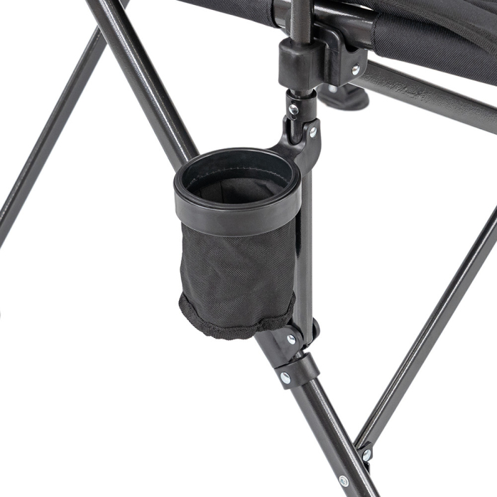 Leziter Leziter XL scaun de pescuit cu braț și suport pentru pahare negre [6]