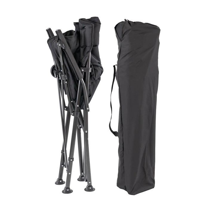 Leziter Leziter XL scaun de pescuit cu braț și suport pentru pahare negre [9]