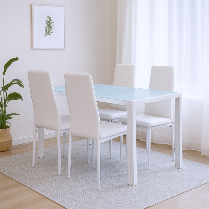 Leziter Liana 4+1 set de sufragerie alb [2]