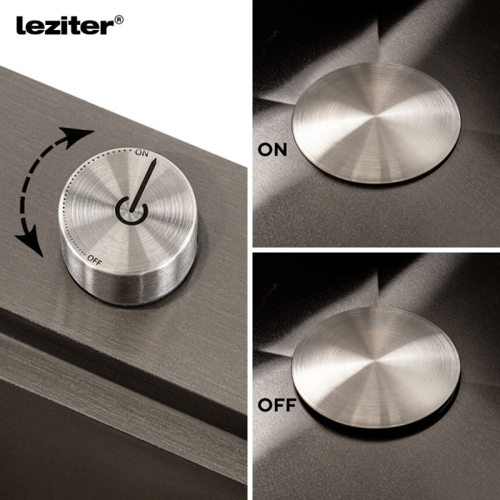 Leziter Pârghie de comutare pentru 1 tavă de chiuvetă gri [2]