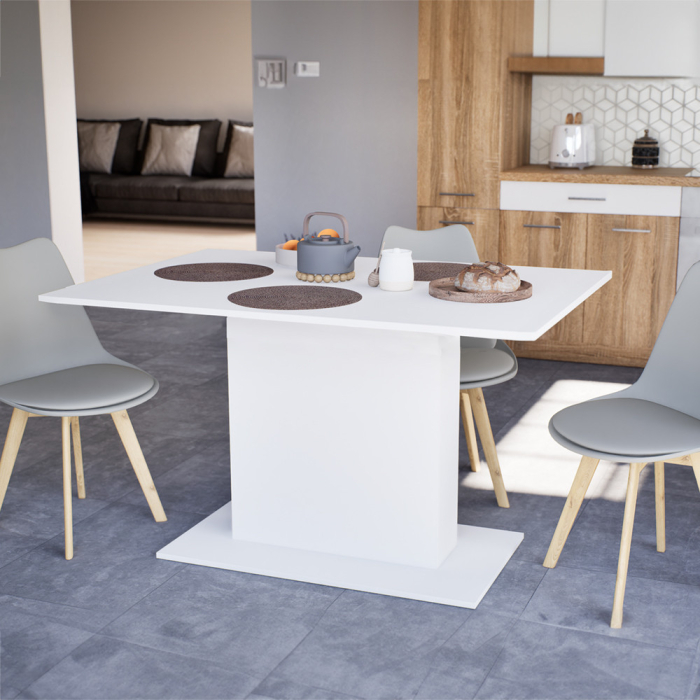 Leziter Yorki Elegant masă de luat masa 138x79 cm alb [2]
