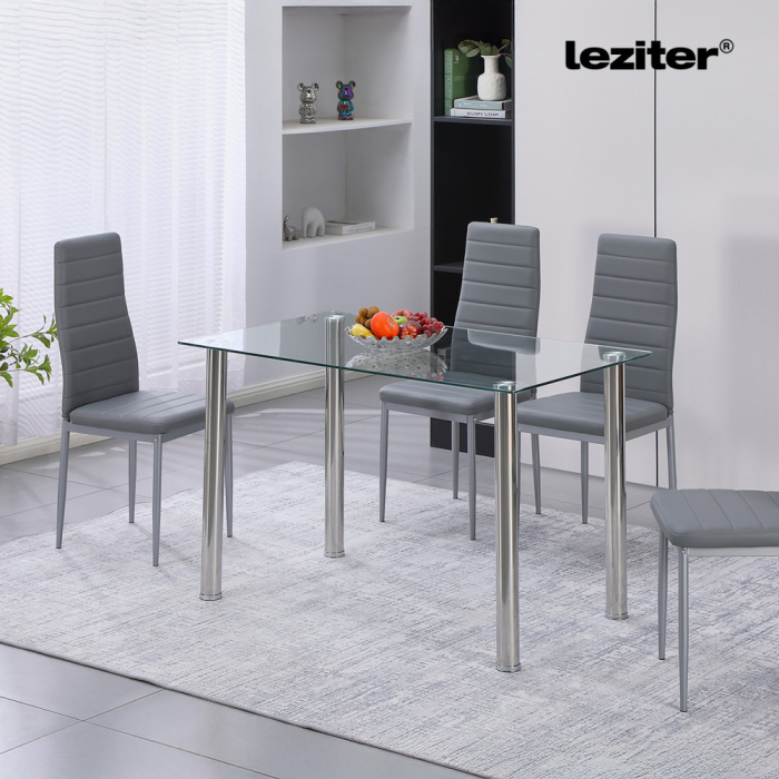 Leziter Masă de dining pătrată din sticlă Berna 120 cm [2]