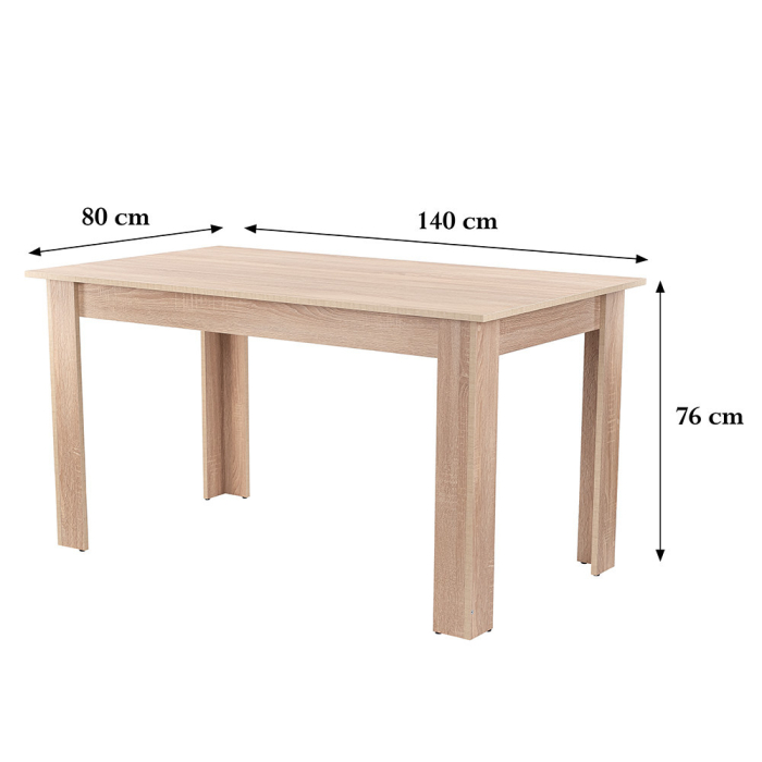 Leziter Masă de dining Yorki Standard 140x80 cm stejar sonoma [4]