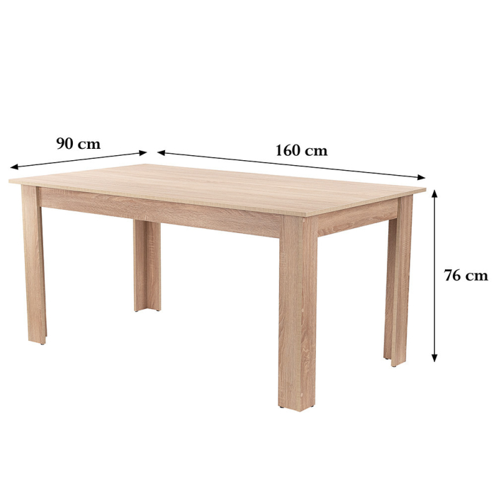 Leziter Masă de dining Yorki Standard 160x90 cm stejar sonoma [5]