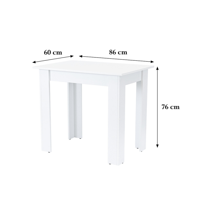 Leziter Masă de dining Yorki Standard 86x60 cm albă [4]
