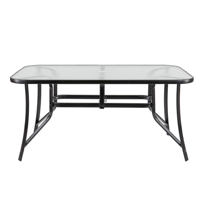 Leziter Masă de grădină Canillo cu cadru metalic și sticlă [7]