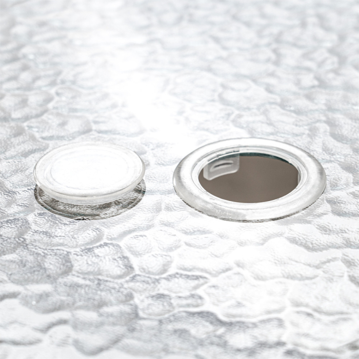 Leziter Masă de grădină Canillo cu cadru metalic și sticlă [8]