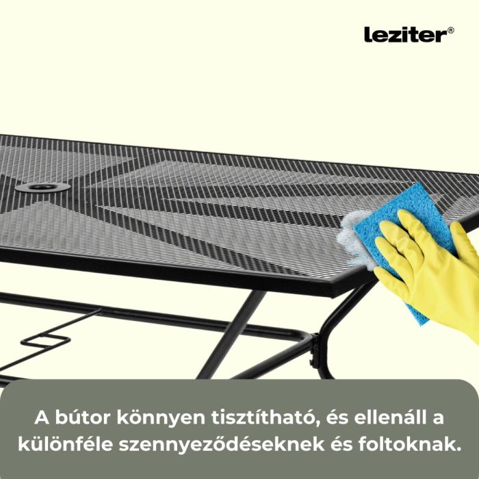 Leziter Masă de grădină din plasă metalică Melfi 150x90x75 cm antracit [6]