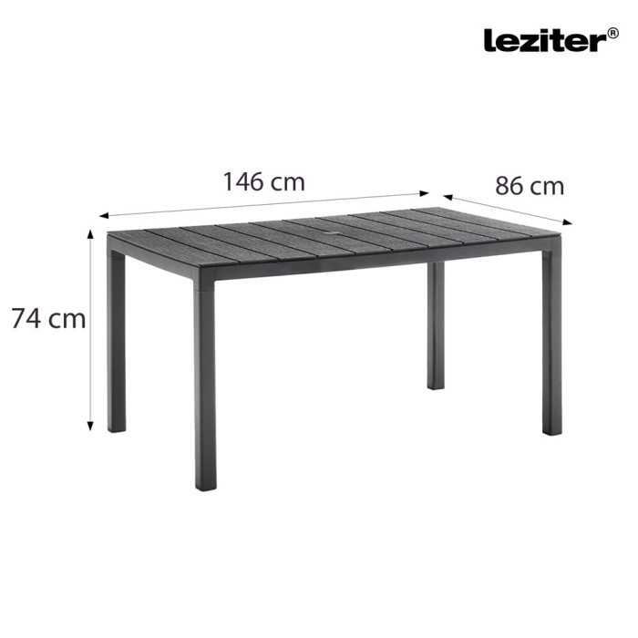 Leziter Masă de grădină din plastic Tulsa [3]