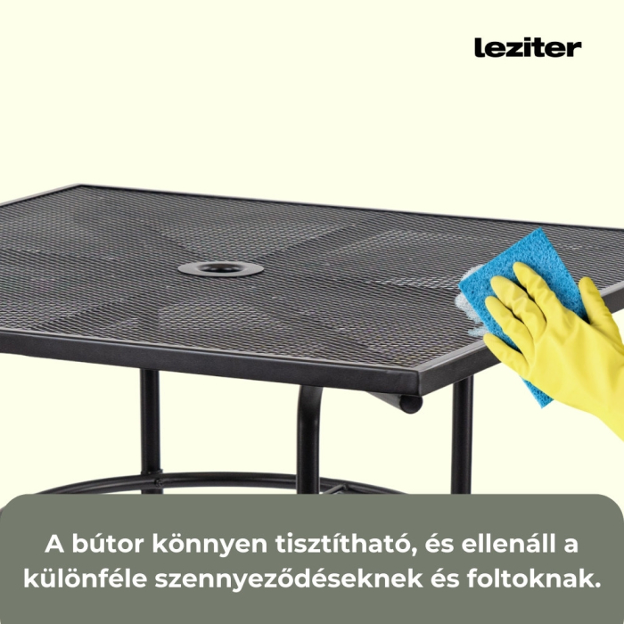 Leziter Masă de grădină Melfi din plasă metalică 91,5x91,5x71 cm [4]