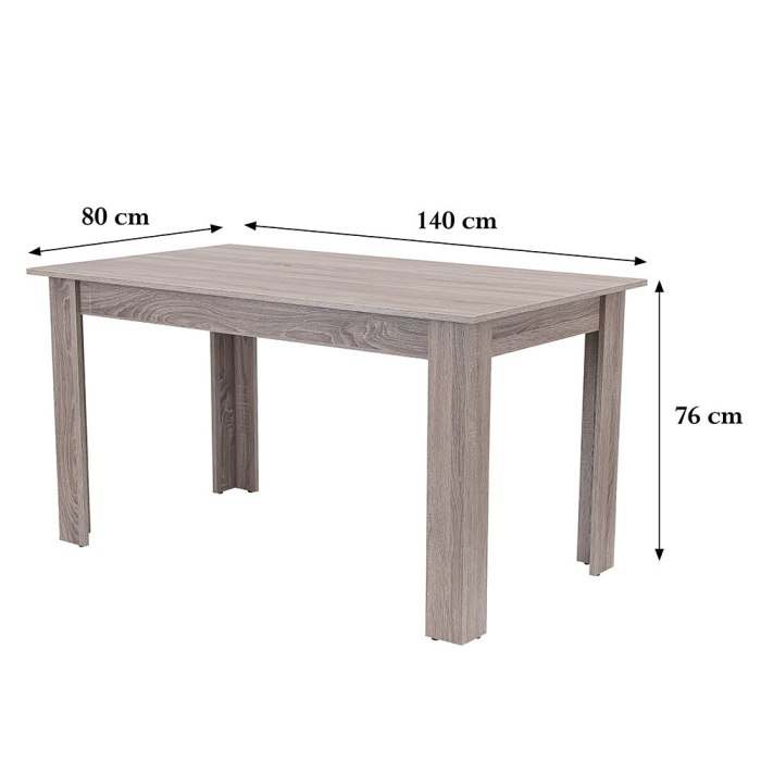 Leziter Masa de sufragerie Yorki Standard 140x80 cm stejar yorki [4]