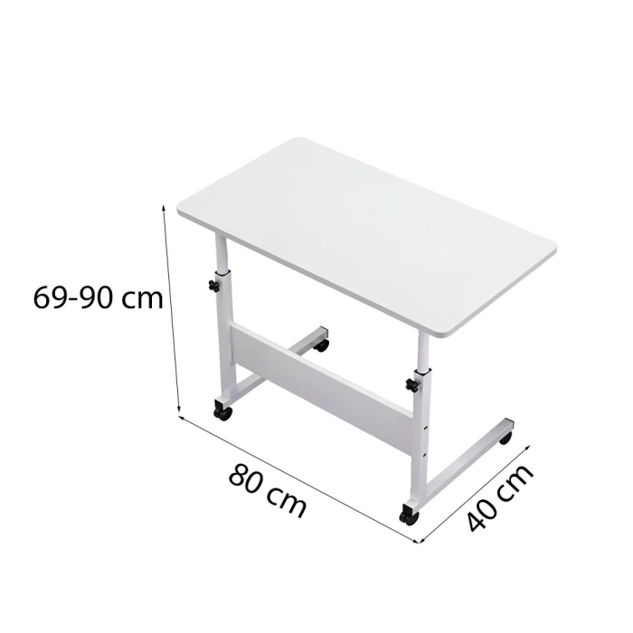 Leziter Masă pentru laptop cu înălțime reglabilă 80x40 cm alb [3]